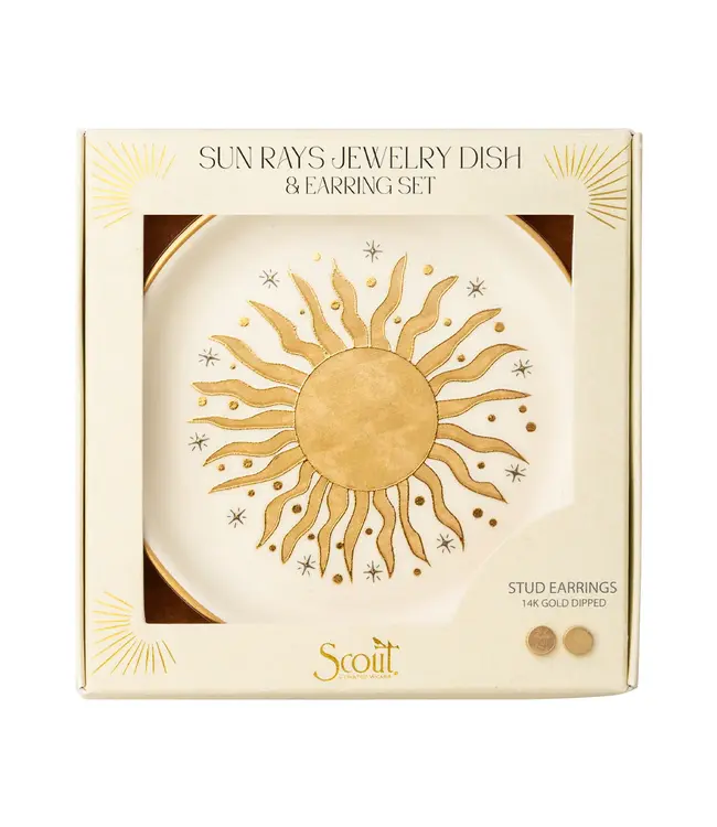 Jewelry Dish + 14K Stud Earring Set