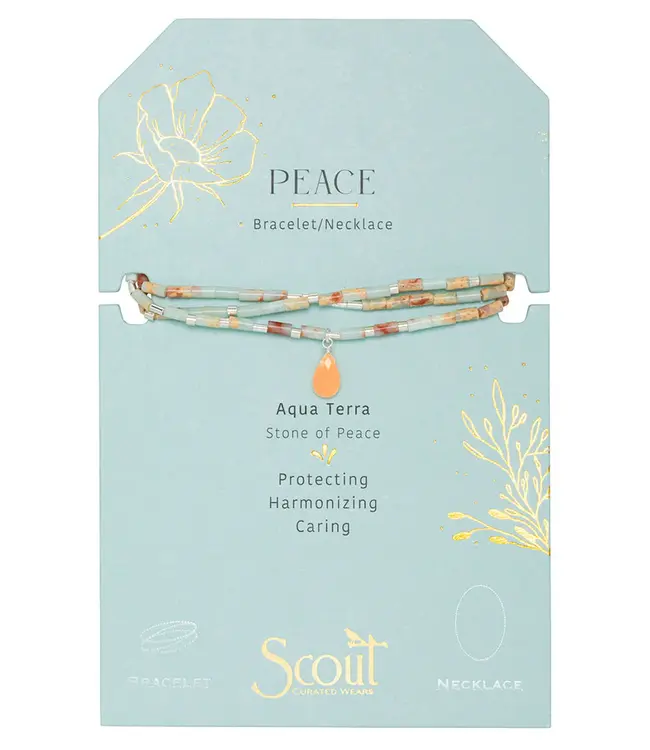 Teardrop Stone Wrap Bracelet