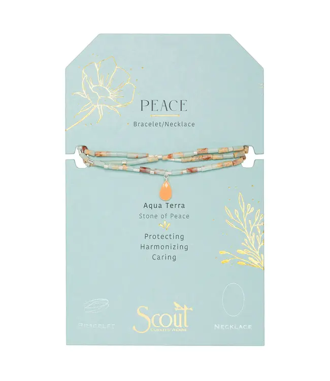 Teardrop Stone Wrap Bracelet