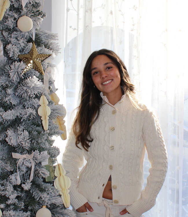 WTF Cable Collar Cardi