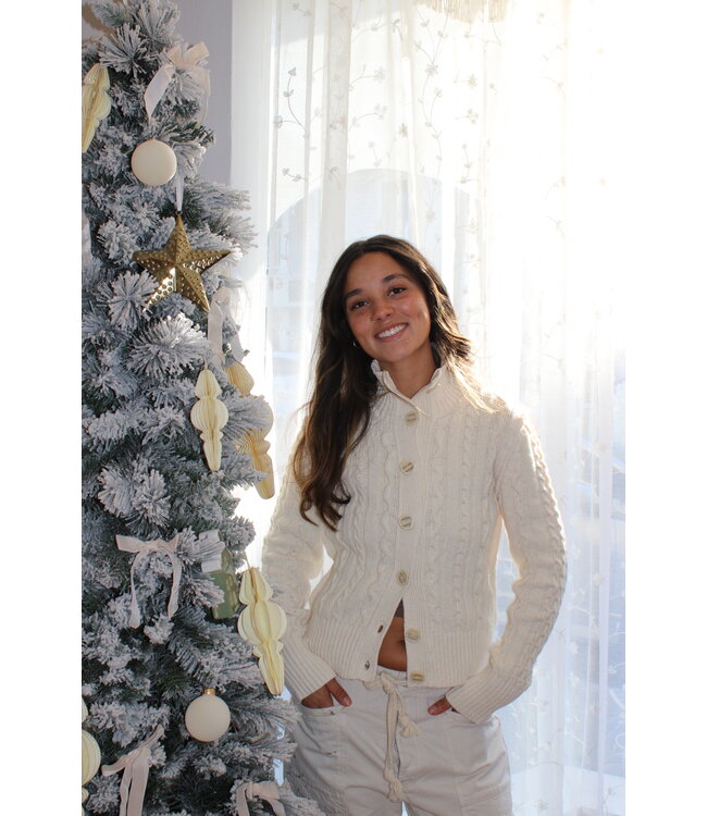 WTF Cable Collar Cardi