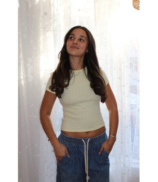 Free People Wait A Minute Baby Tee