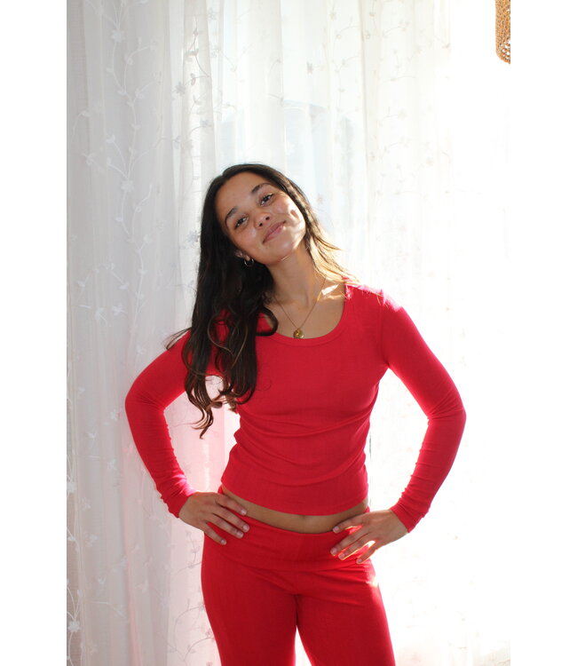 Felt Cute LS Rib Top