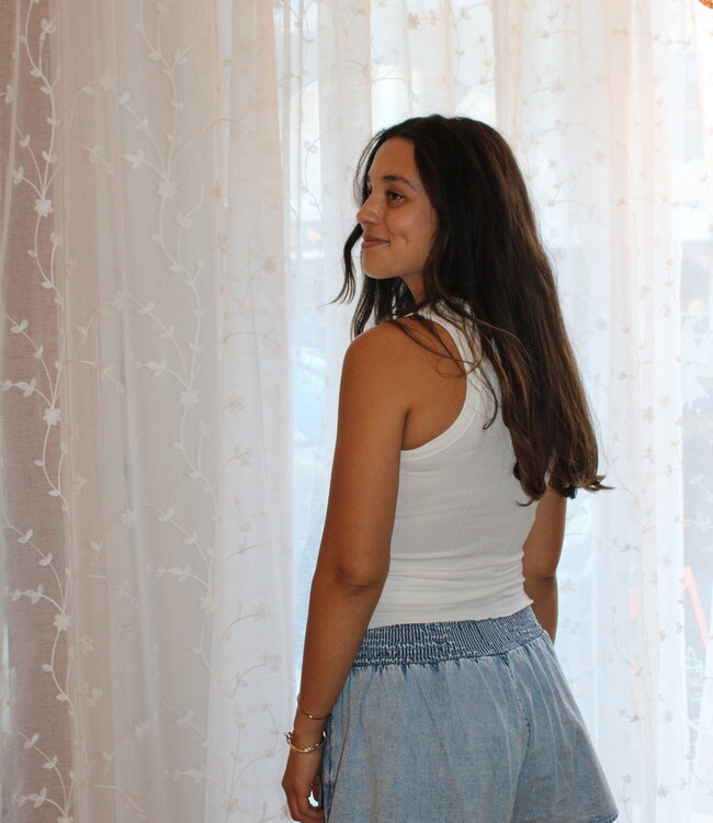 Paradise Found Denim Skort