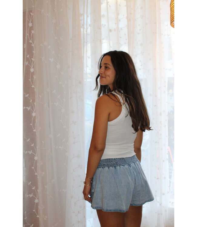 Paradise Found Denim Skort