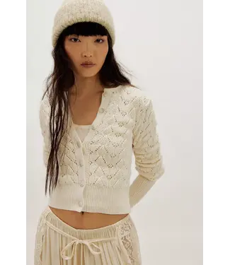 Free People Pretty In Pointelle Cardigan