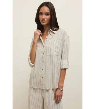 Z Supply ZT261985-Alfie Striped Button Up Top