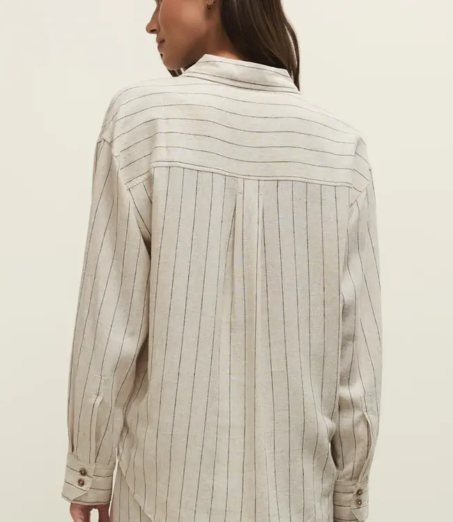 Alfie Striped Button Up Top