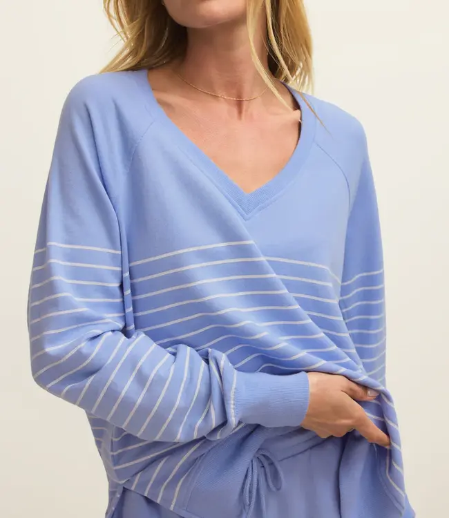 Weekender Stripe V Neck