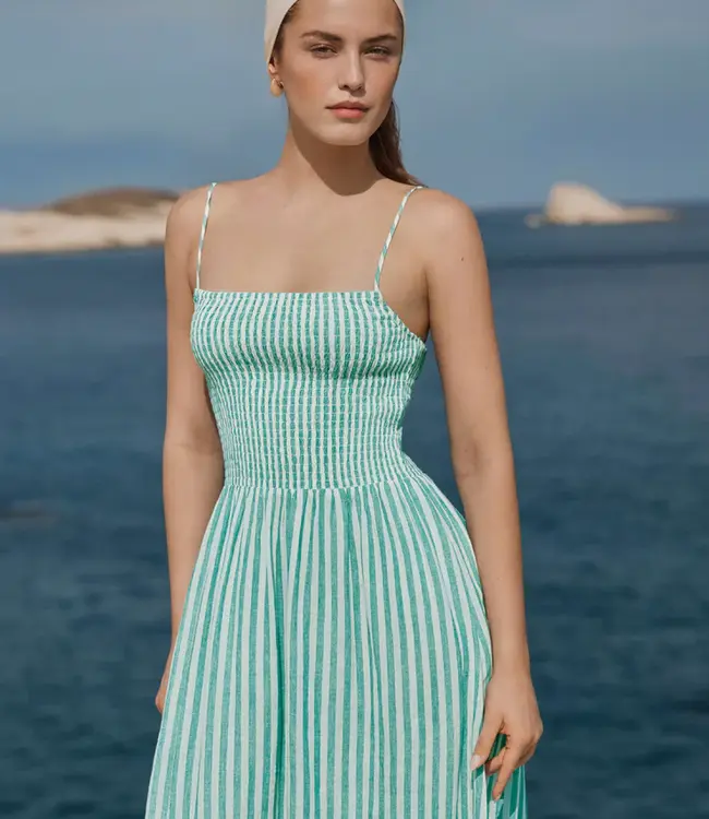 Bayside Striped Midi Dress