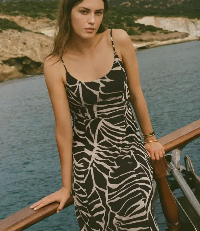 Charisma Tova Palm Midi Dress