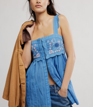 Free People Farrah Embroidered Tunic