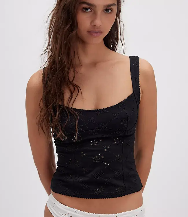 Full Bloom Eyelet Cami