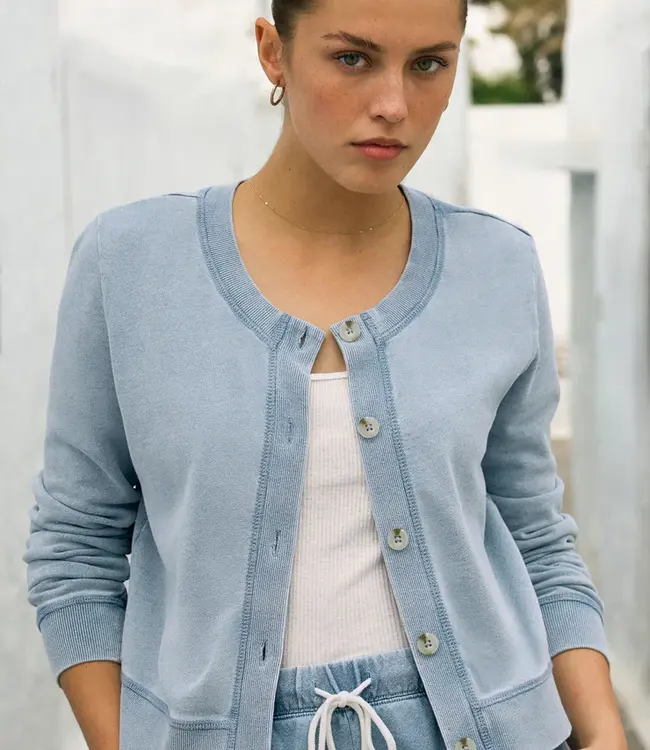 Daily Knit Denim Cardigan