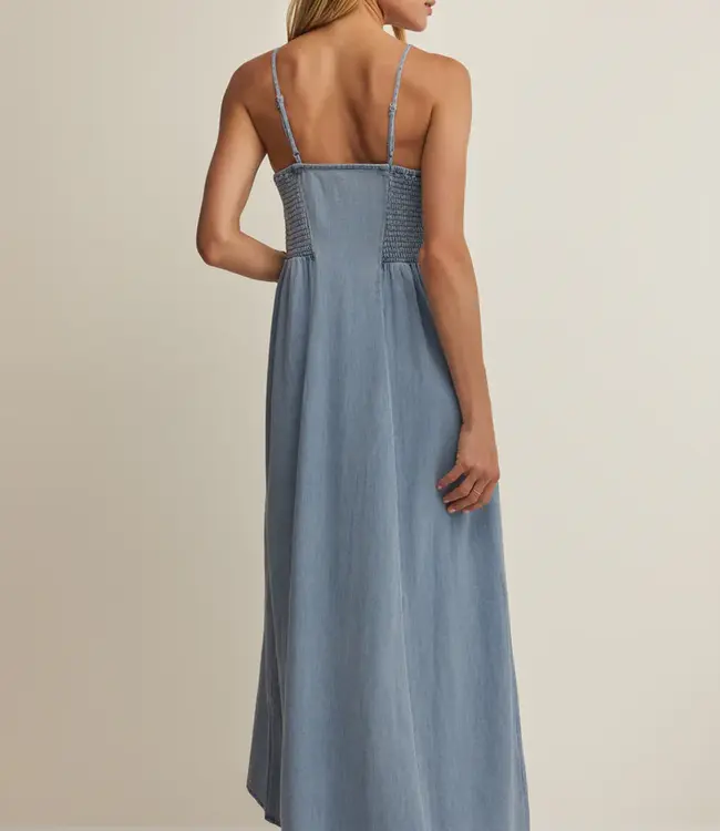 Angel Eyes Twill Midi Dress