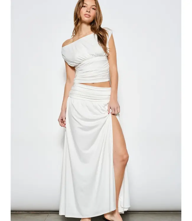 Farrah Ruched Maxi Skirt