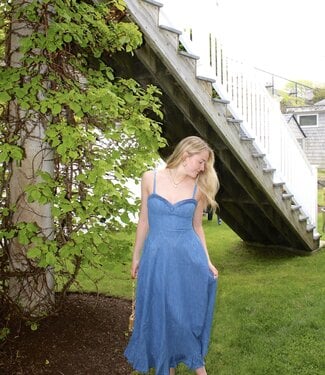 Free People Another Season Denim Midi Dress