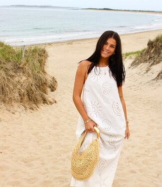 Pretty Garbage Dariah Eyelet Maxi Dress