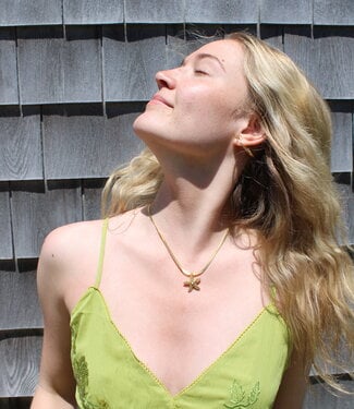 Salty Cali Golden Starfish Collar Necklace