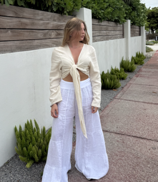 Milio Milano Emma Tiered Palazzo Pant