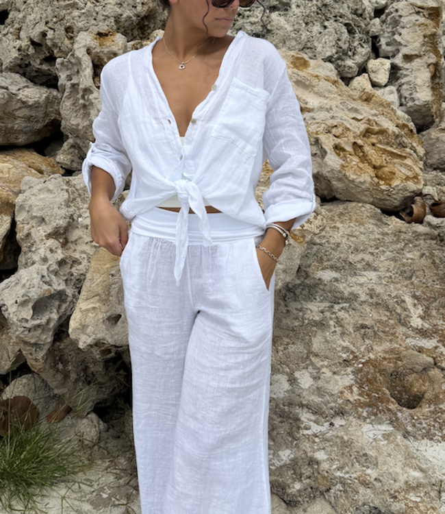 Natalia Linen Palazzo Pant