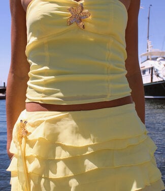 Pretty Garbage Emerald Tiered Mini Skirt
