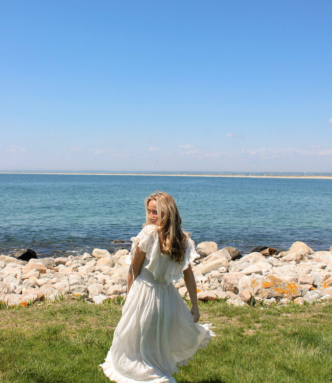 Sara Lara Cotton Ruffle Maxi