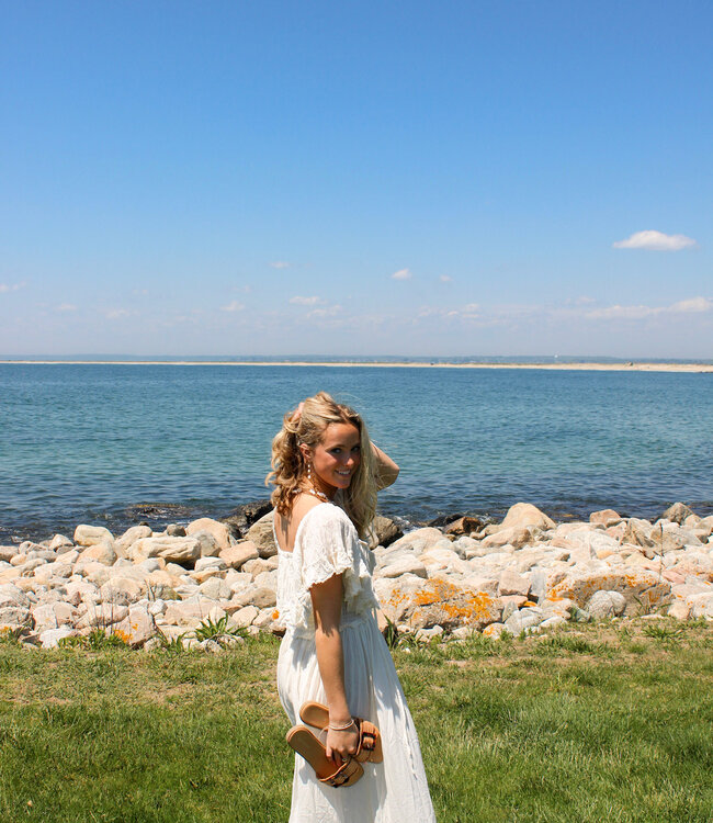 Sara Lara Cotton Ruffle Maxi