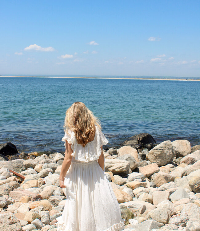 Sara Lara Cotton Ruffle Maxi