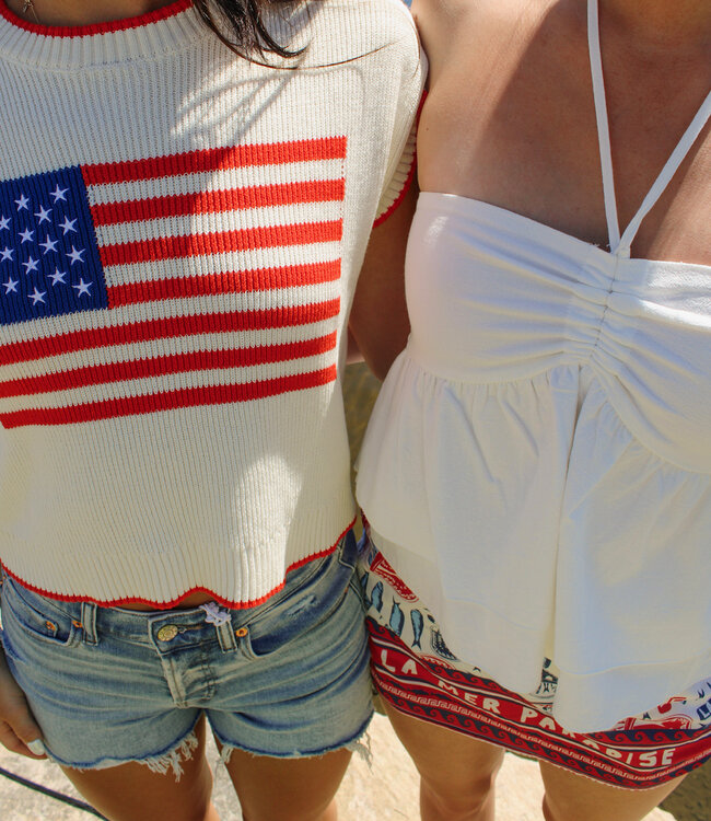Sleeveless Patriot Sweater