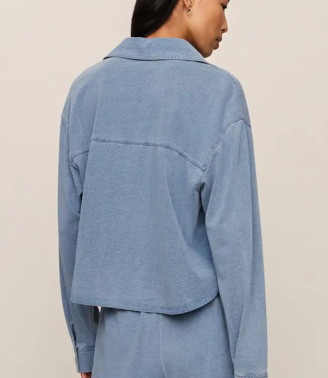 Cropped Reese Denim Button Up