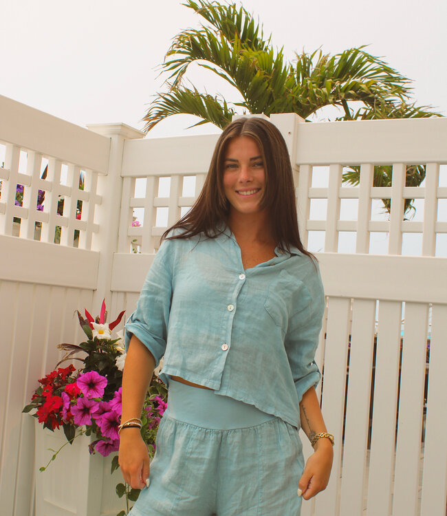 Linen Button Up Top