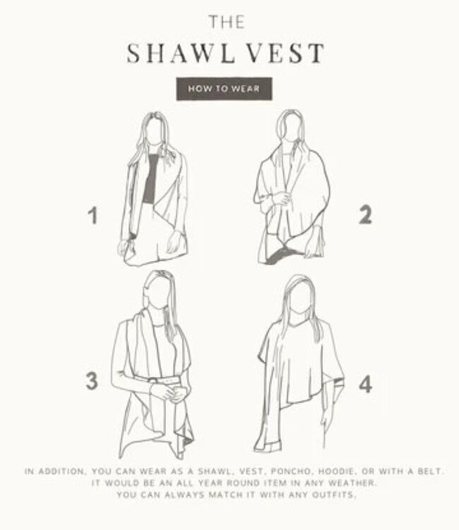 Ruffle Shawl Vest