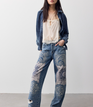 Free People Reverie Patchwork Jean