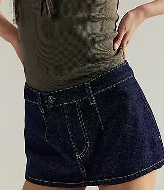 Free People Gallivanting Denim Skort