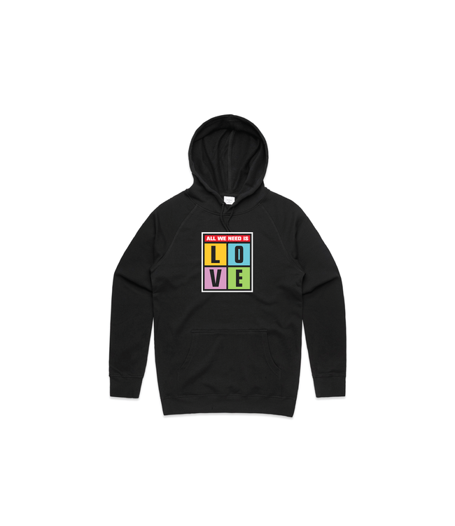 Abstract All We Need is Love Pullover Hoodie