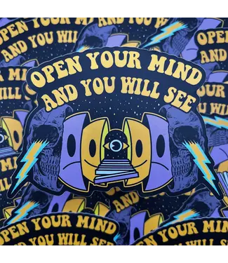 Abstract Expand  your Mind Sticker