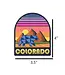 Abstract Colorado Geo Bear Flatirons Sticker