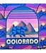 Abstract Colorado Geo Bear Flatirons Sticker