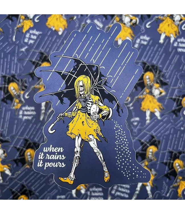 Abstract Artist Series When Death Rains Sticker