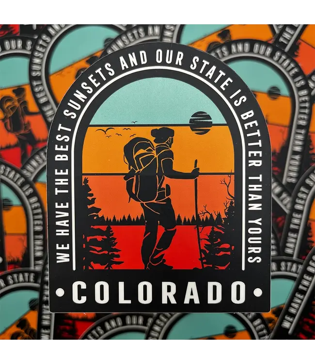 Abstract Colorado Best State Sticker