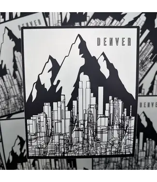 Abstract Colorado Denver Skylines Sticker