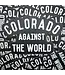 Abstract Colorado Colorado Against The World Sticker