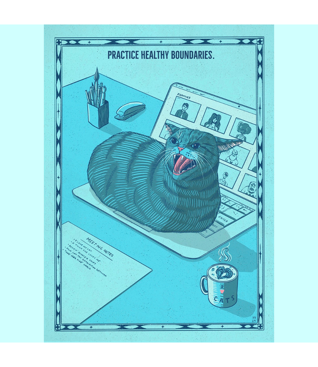 Jesse Jarldane Art Self Care Cat Prints by Jesse Jarldane