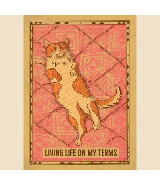 Jesse Jarldane Art Self Care Cat Prints by Jesse Jarldane