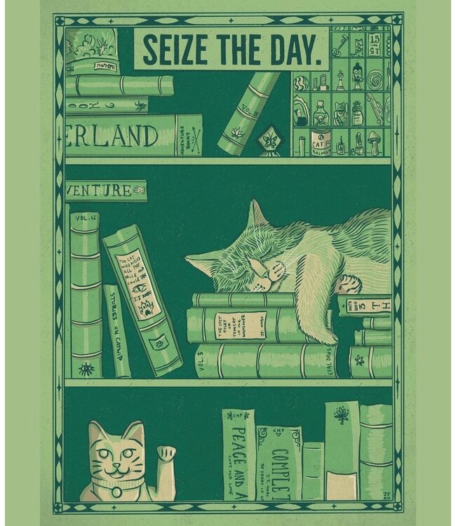 Jesse Jarldane Art Self Care Cat Prints by Jesse Jarldane
