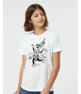 Abstract Dan the Clock Man Youth Tee by Andrea Thurber