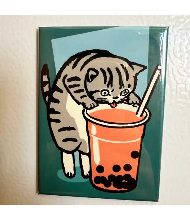 Arna Miller Boba Cat Magnet