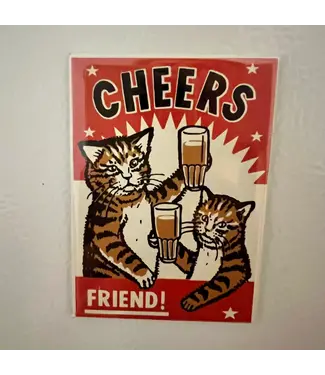 Cheers Cat Magnet