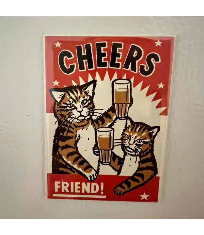 Cheers Cat Magnet